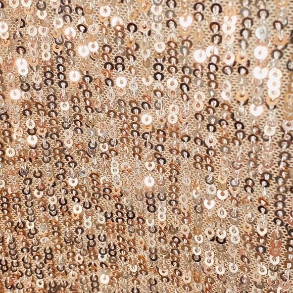 Free People Rose Gold Frida Ruffle Strapless Sequin Mini Dress Size 12 - Picture 6 of 10